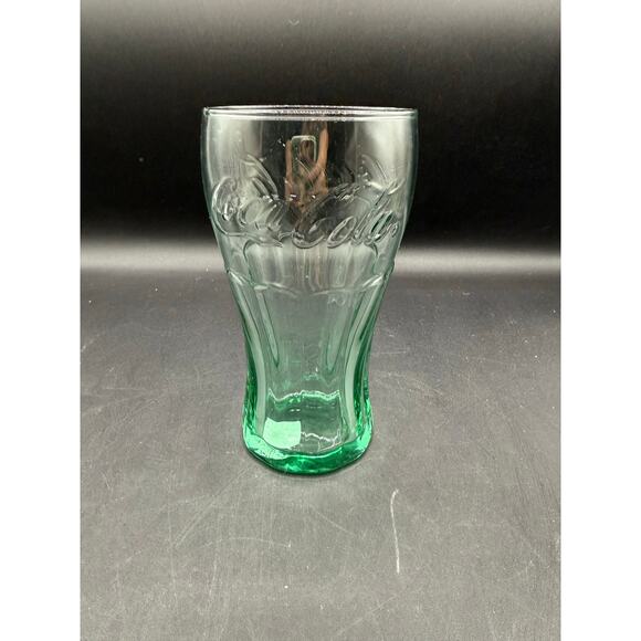Vintage Libbey Green Glass COCA-COLA Tumbler Drinking Glass - 16.75oz - Picture 3 of 6